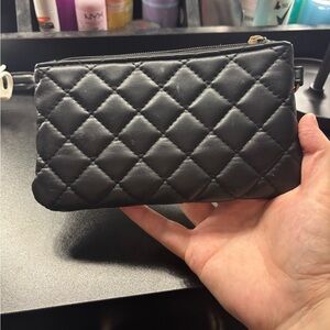 Elegant Black Quilted Women's clutch